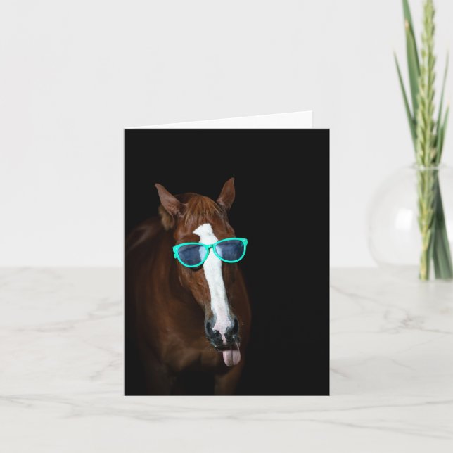 Tarjeta De Agradecimiento Horsey Humor (Anverso)