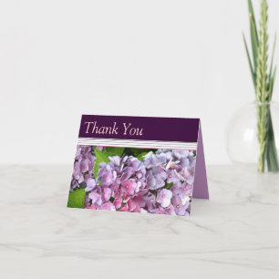 Tarjeta de agradecimiento Hortensia