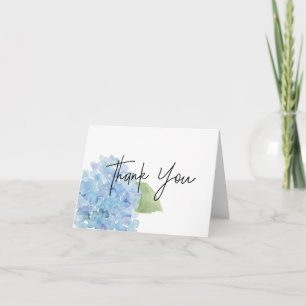 Tarjeta de agradecimiento Hortensia Azul
