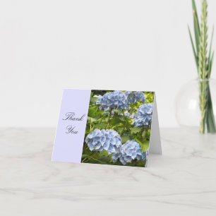 Tarjeta De Agradecimiento Hortensia Azul Gracias