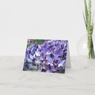 Tarjeta De Agradecimiento Hortensia Flor Morada