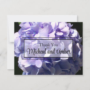 Tarjeta De Agradecimiento Hortensia púrpura flor púrpura floral púrpura
