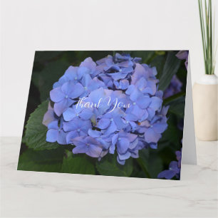 Tarjeta De Agradecimiento Hortensia Rústica Morada