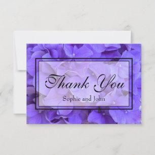 Tarjeta De Agradecimiento Hortensias Lila lavanda