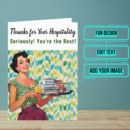 Tarjeta De Agradecimiento Hospitalidad de época