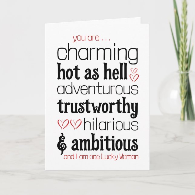 Tarjeta De Agradecimiento Hot Sexy Flirty Love Apology Valentines Card (Anverso)