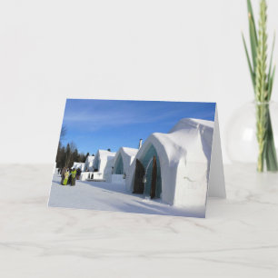 Tarjeta De Agradecimiento Hotel de Glace, Quebec, Canadá
