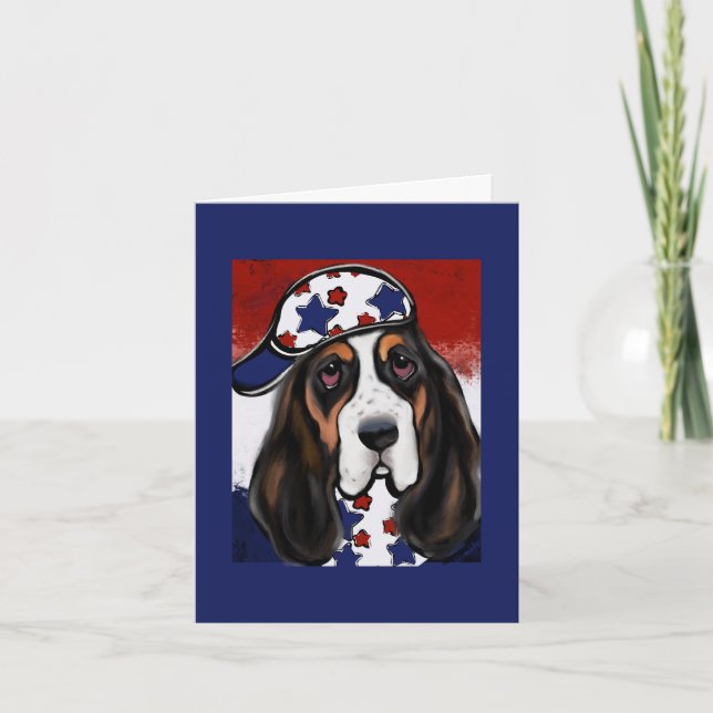 Tarjeta De Agradecimiento Hound Basset (Anverso)