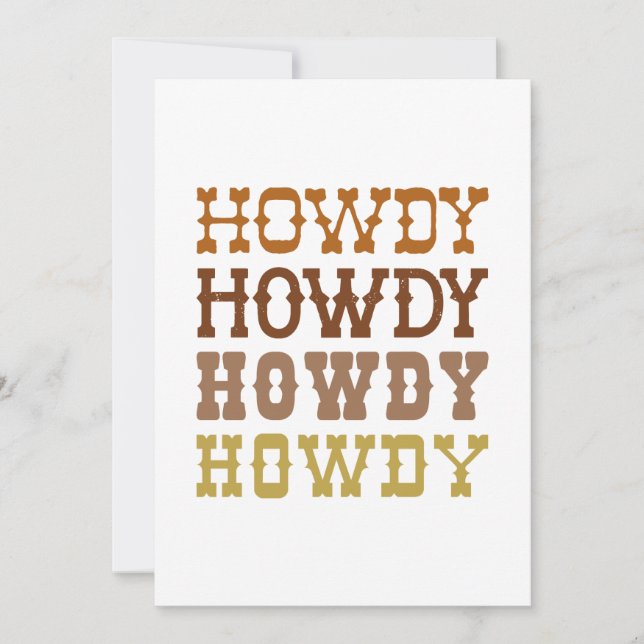 Tarjeta De Agradecimiento Howdy (Anverso)