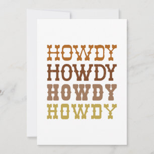 Tarjeta De Agradecimiento Howdy