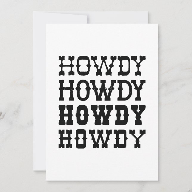 Tarjeta De Agradecimiento Howdy (Anverso)