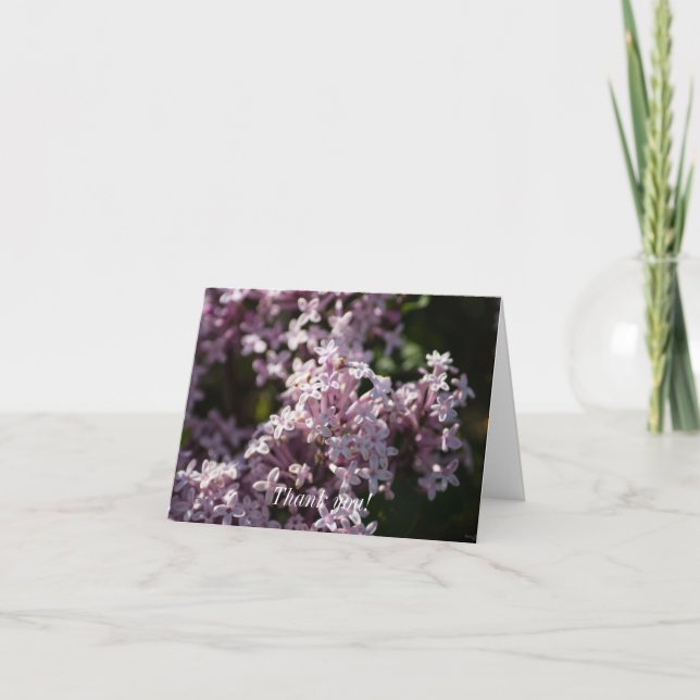 Tarjeta De Agradecimiento Huele A Lilac (Anverso)