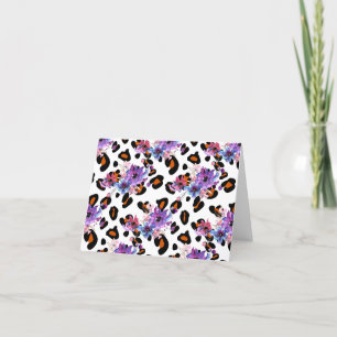 Tarjeta De Agradecimiento huella de leopardo