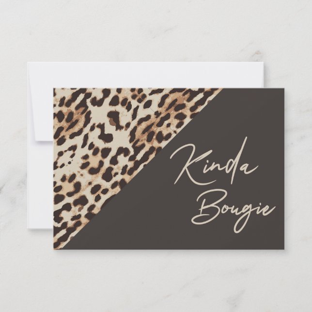 Tarjeta De Agradecimiento Huella de leopardo Kinda Bougie Brown (Anverso)