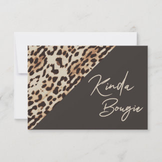 Tarjeta De Agradecimiento Huella de leopardo Kinda Bougie Brown
