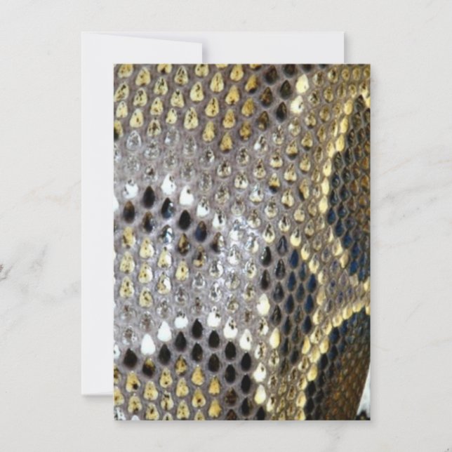 Tarjeta De Agradecimiento huella de serpiente gris beige negro (Anverso)