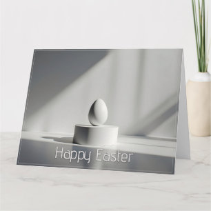 Tarjeta De Agradecimiento Huevo de Pascua minimalista sobre pedestal moderno