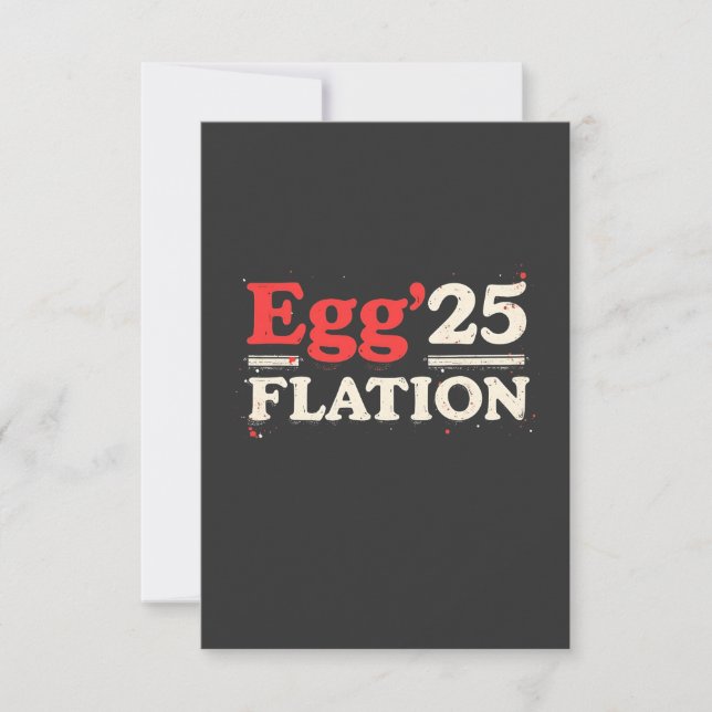 Tarjeta De Agradecimiento Huevo Flation 25 Funny Easter Economy (Anverso)