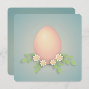 Tarjeta De Agradecimiento Huevos felices de Pascua y flores