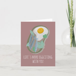 Tarjeta De Agradecimiento Huevos, pescados y verduras de personalizable