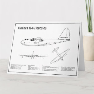 Tarjeta De Agradecimiento Hughes H-4 Hércules Spruce Goose - Planes de avión