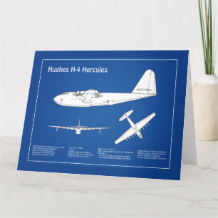 Tarjeta De Agradecimiento Hughes H-4 Hércules Spruce Goose - Planes de avión