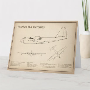 Tarjeta De Agradecimiento Hughes H-4 Hércules Spruce Goose - Planes de avión