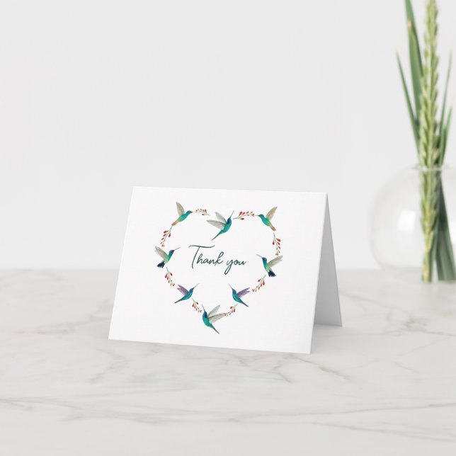 Tarjeta De Agradecimiento Hummingbird (Anverso)