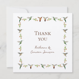 Tarjeta De Agradecimiento Hummingbird Wedding