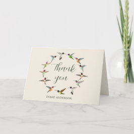 Tarjeta De Agradecimiento Hummingbirds personalizado de América del Norte