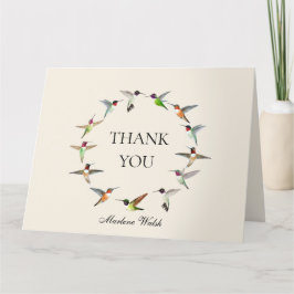 Tarjeta De Agradecimiento Hummingbirds personalizado de América del Norte gr