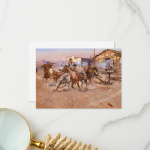 Tarjeta De Agradecimiento Humo de un .45 de Charles Marion Russell