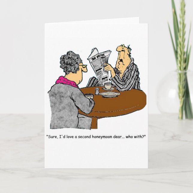 Tarjeta De Agradecimiento Humor de la luna de miel (Anverso)