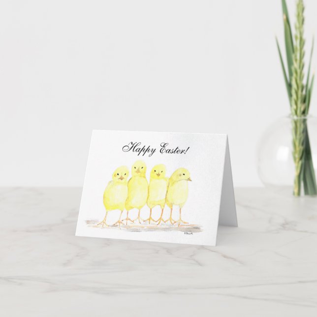 Tarjeta De Agradecimiento Humor de Pascua de Chicks Niños Huevos (Anverso)