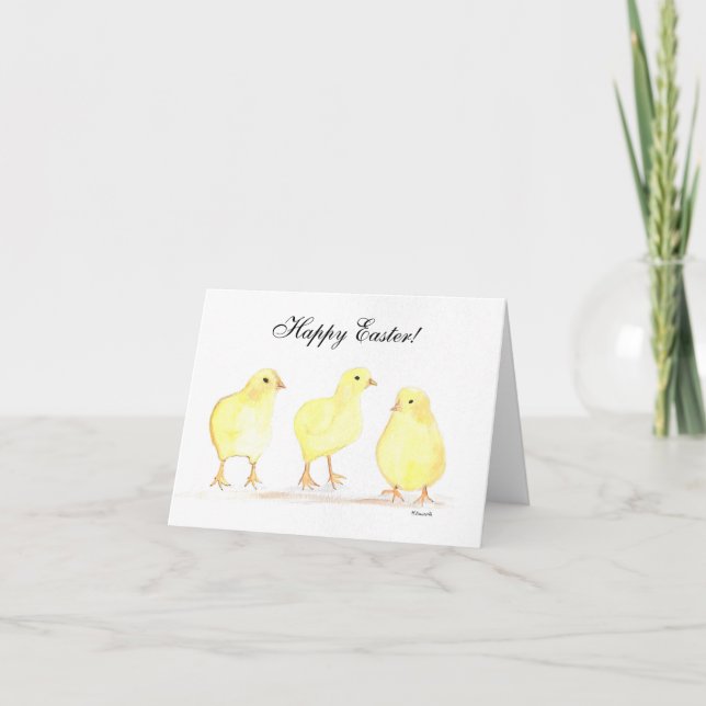 Tarjeta De Agradecimiento Humor de Pascua de Chicks Niños Huevos (Anverso)