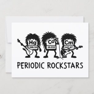 Tarjeta De Agradecimiento Humor de Química de Rockstars Periódicos