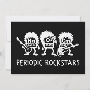 Tarjeta De Agradecimiento Humor de Química de Rockstars Periódicos