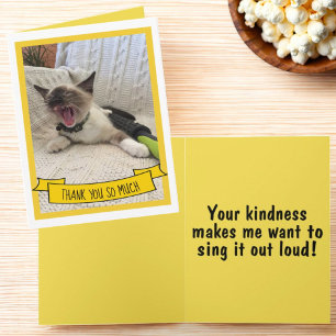 Tarjeta De Agradecimiento Humorístico Gracias A Tantas Fotografías De Gatito