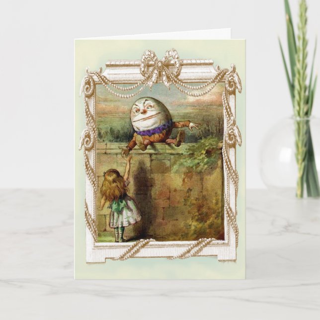 Tarjeta De Agradecimiento Humpty Dumpty y Alicia le agradecen (Anverso)