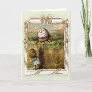 Tarjeta De Agradecimiento Humpty Dumpty y Alicia le agradecen