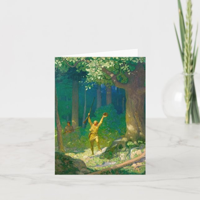 Tarjeta De Agradecimiento Huntsman por Newell Convers Wyeth (Anverso)