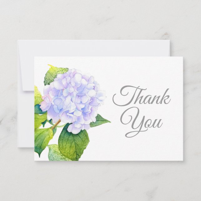 Tarjeta De Agradecimiento Hydrangea (Anverso)