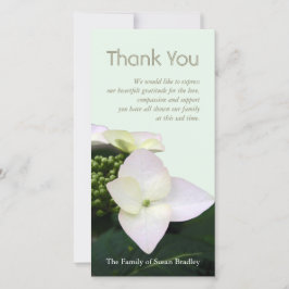 Tarjeta De Agradecimiento Hydrangea 3 Personalizado Solidaridad Gracias Tarj