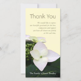 Tarjeta De Agradecimiento Hydrangea 5 Personalizado Solidaridad Gracias Tarj