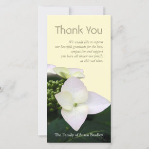 Tarjeta De Agradecimiento Hydrangea 5 Personalizado Solidaridad Gracias Tarj