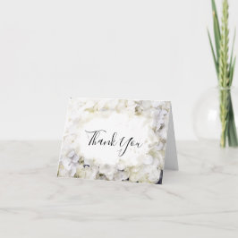 Tarjeta De Agradecimiento Hydrangea Blanca Agua Simpatía Gracias