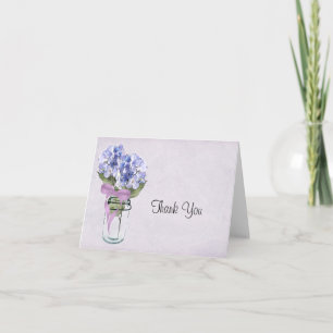 Tarjeta De Agradecimiento Hydrangea en un Jar Mason