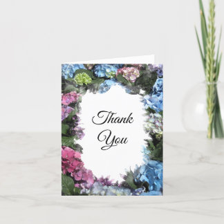 Tarjeta De Agradecimiento Hydrangea Flower Frame Thank You