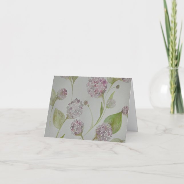 Tarjeta De Agradecimiento Hydrangea Notes (Anverso)
