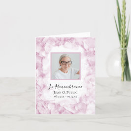 Tarjeta De Agradecimiento Hydrangea rosa Flor acuarela Compasión funeral